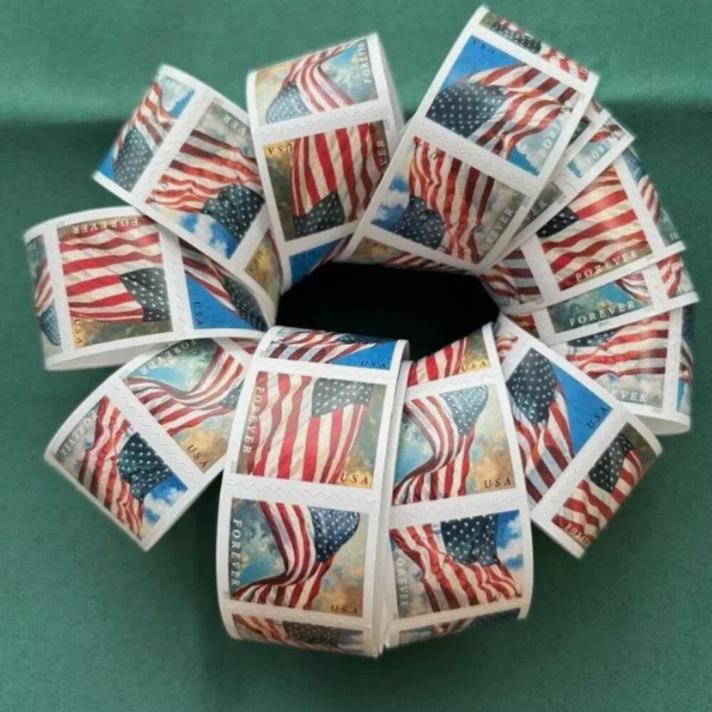 10 Rolls of 1000 2024 USPS Forever Stamps Postage - 1000 Total